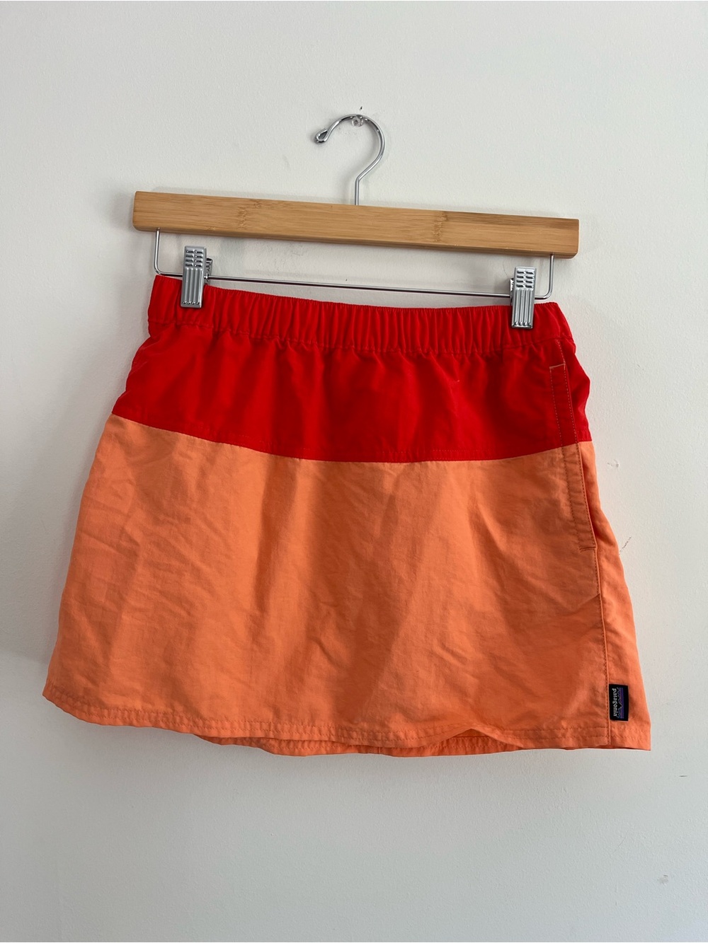 Patagonia Orange Baggies Skirt XS